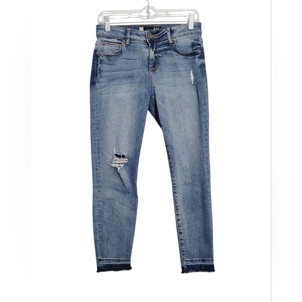 KUT From the Kloth Kurvy Diana Crop Skinny Jeans Women’s Size 4 Stretch Denim - Picture 2 of 14